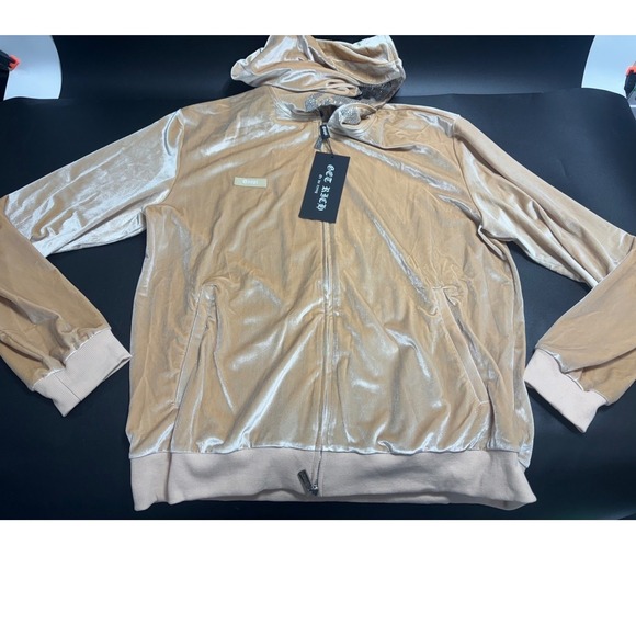 Guapi NEW Limited Edition Skull Mask Rhinestone Full Zip Hoodie Beige 3XL 34/100 - Picture 1 of 12